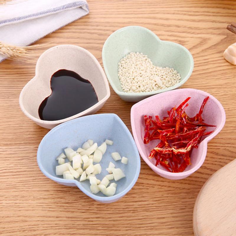 Tableware Bowl Heart Shape Lightweight Seasoning Bowl Food Sauce Dish Appetizer Plates For Kitchen Tools Kitchen Accessories