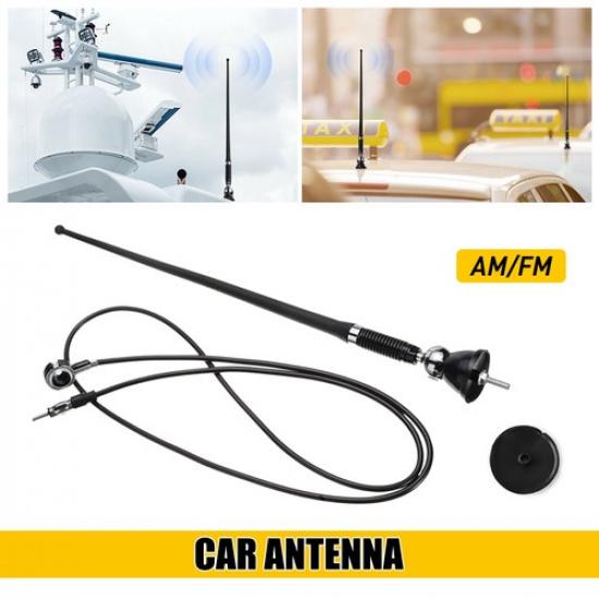 Universal 16" Car Auto Radio Amplified AM/FM Aerial Mount Antenna Swivel Base Ra