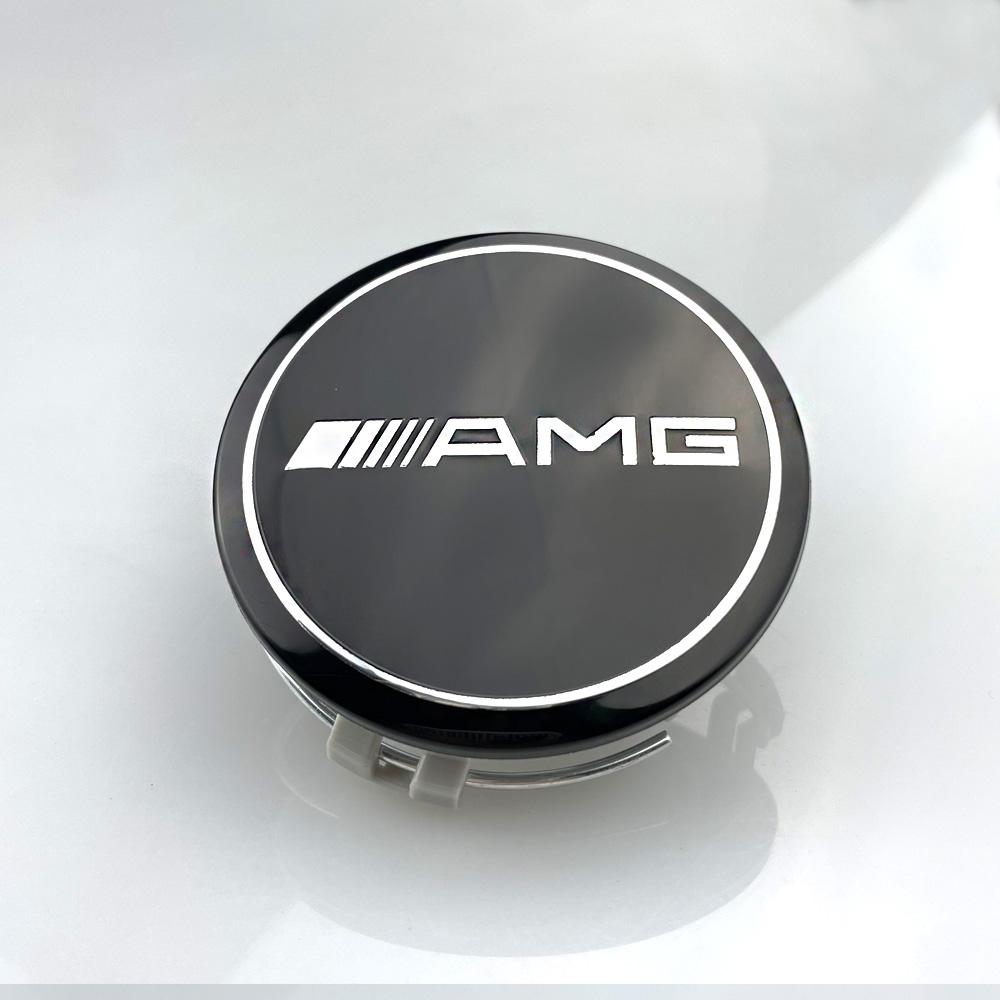 MEA4 4PCS 75MM Car Wheel Center Hub Caps For Mercedes Benz AMG W203 W206 W220 W205 W211 W212 GLA GLC CLA A Emblem Tire Rim Covers