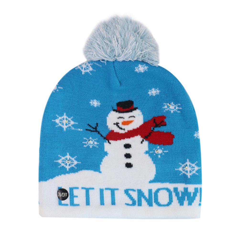 Buy Christmas Hat LED Light Up Beanie 