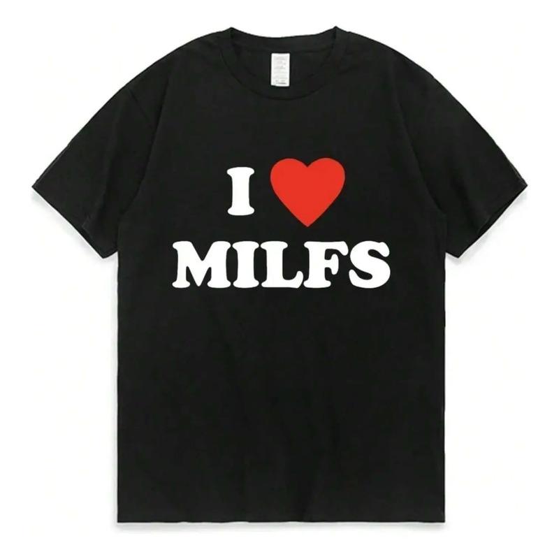 Camisetas Estampadas Con Letras De I Love Milfs I Heart Hot S разноцветный