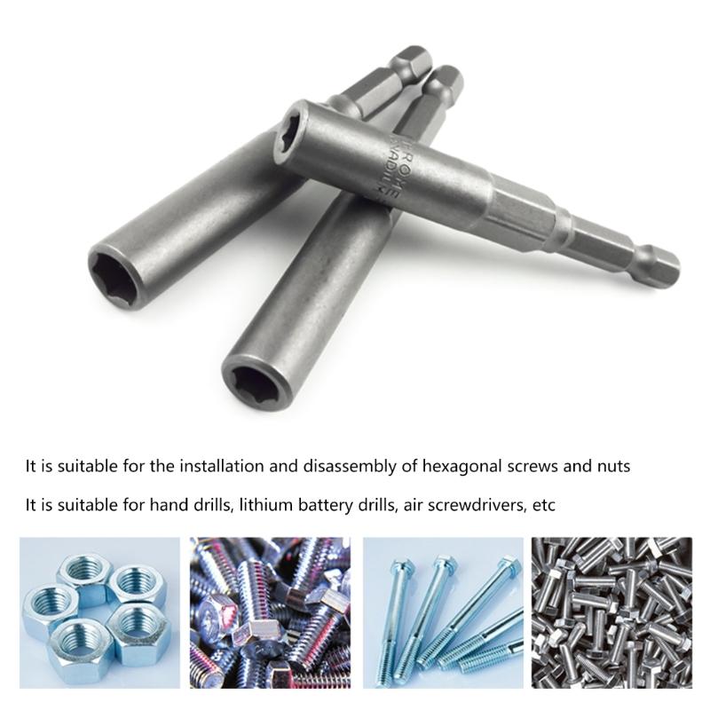 Heavy Duty Hexagonal Shank Socket Kit 5.5-19mm for Enhances Clamping Force Durability Enhances Clamping Force Stability