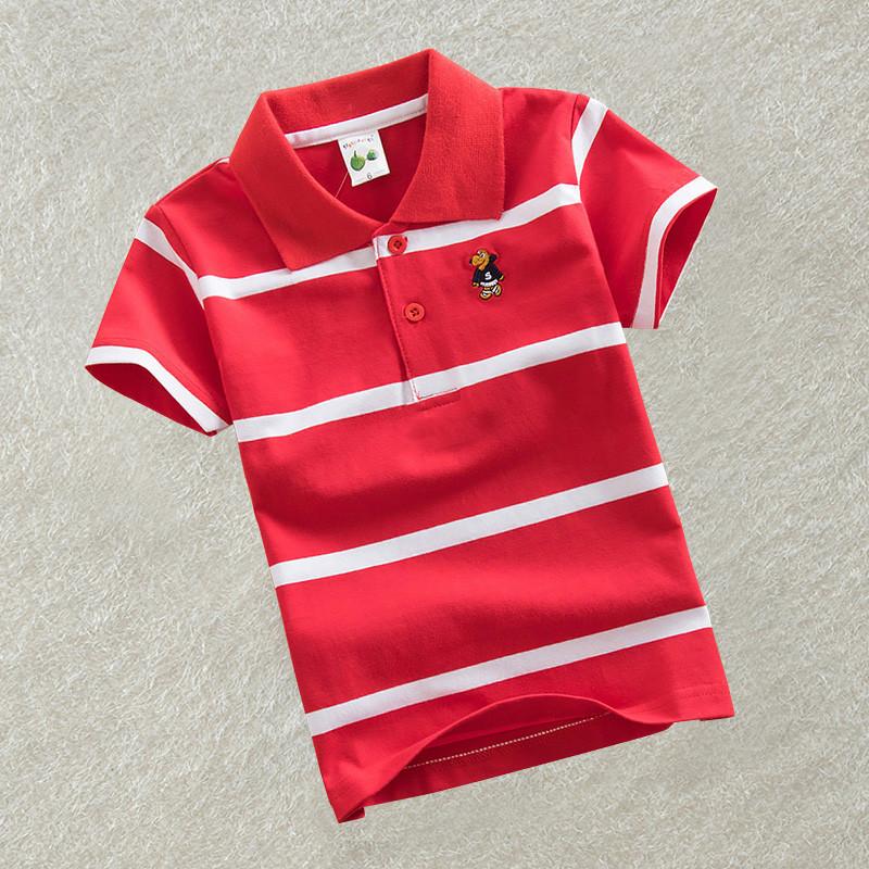 Children Kids Baby Boys Cartoon Print Tee Polo T-shirt Tops Clothes