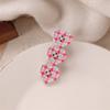 1Pcs Sweet Check Love Button Hair Clip Side Bangs Girly Cute Duckbill Clip Hair Accessories Love Button Duckbill Clip Hair