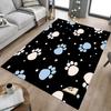 1PC Paw Prints Light Blue Carpet Ultra Soft, Thick & Absorbent, Non Slip Machine Washable Mat for Entryway