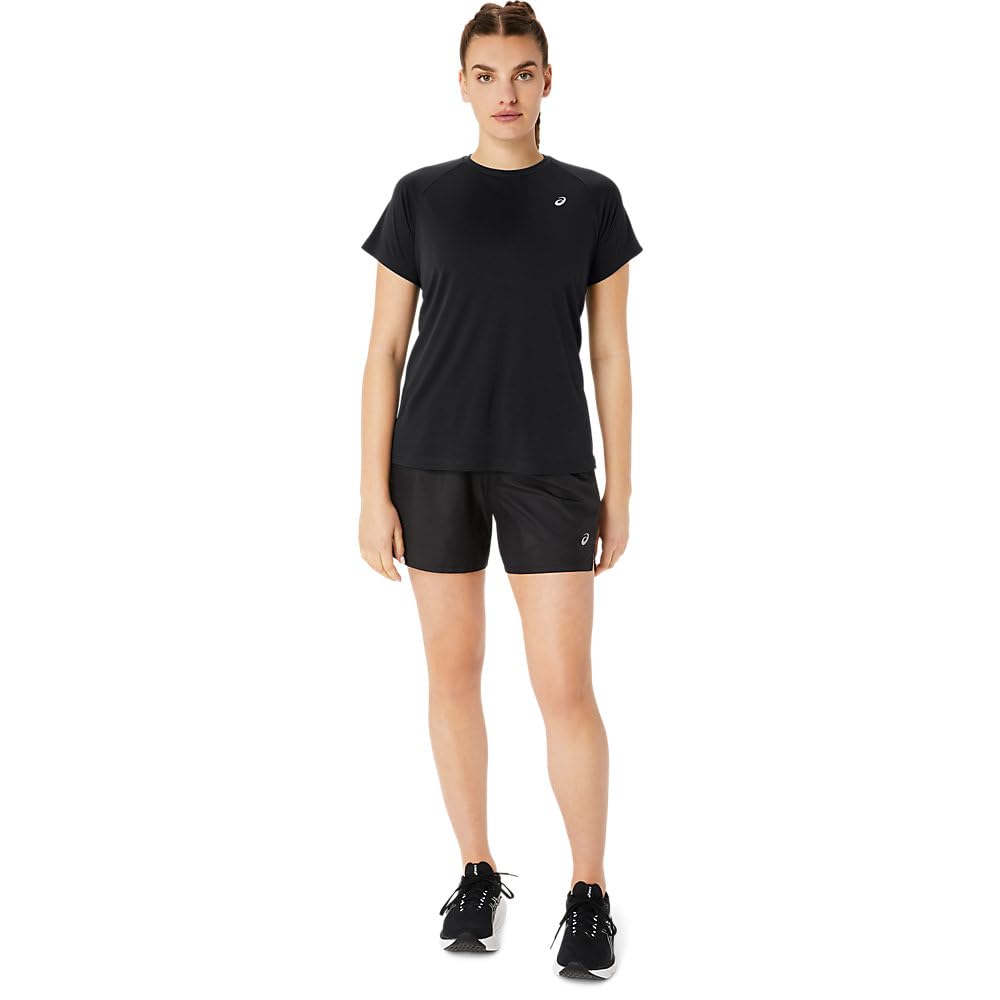 Offizieller Shop Exklusive Laufbekleidung Lauf Kurzarmtop L PERFORMANCE BLACK [Asics] Damen