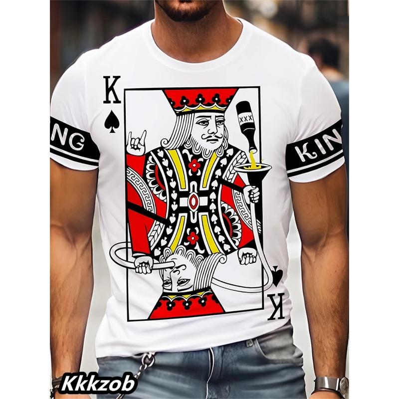 Mens Lion Print Short Sleeve O-Neck T-Shirt Soft Breathable Casual Wear Outdoor Activities Sports Loose Oversized Tops