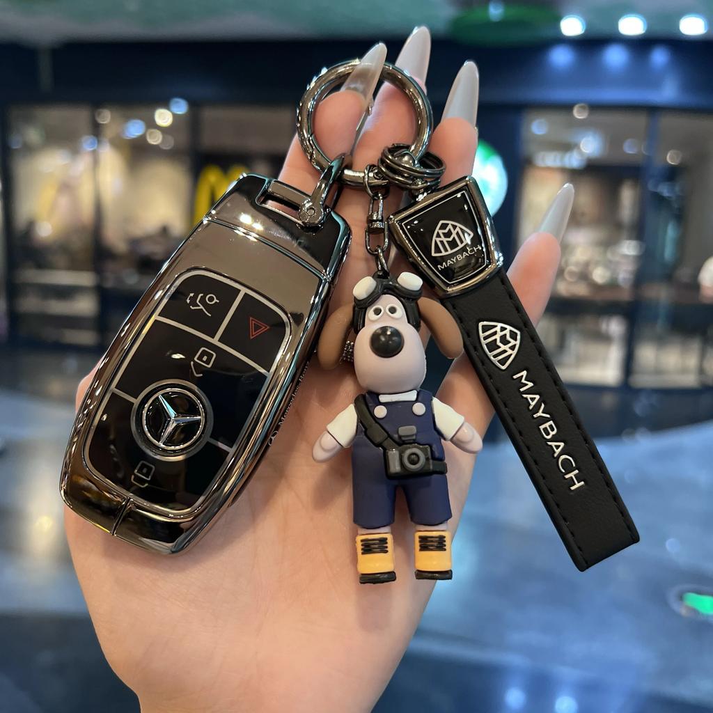 SFX1  Shell For Mercedes Benz A C E S G Class GLC CLE CLA GLB GLS W177 W205 W213 W222 X167 AMG Car Remote Key Case Cover