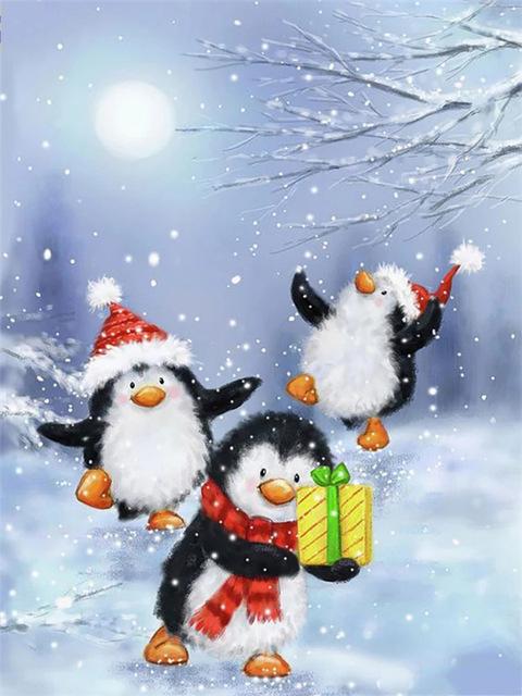 5d Diamond Painting Penguin DIY Mosaic Winter Full Round/Square Diamond Embroidery Cross Stitch Animal Home Decor Kits