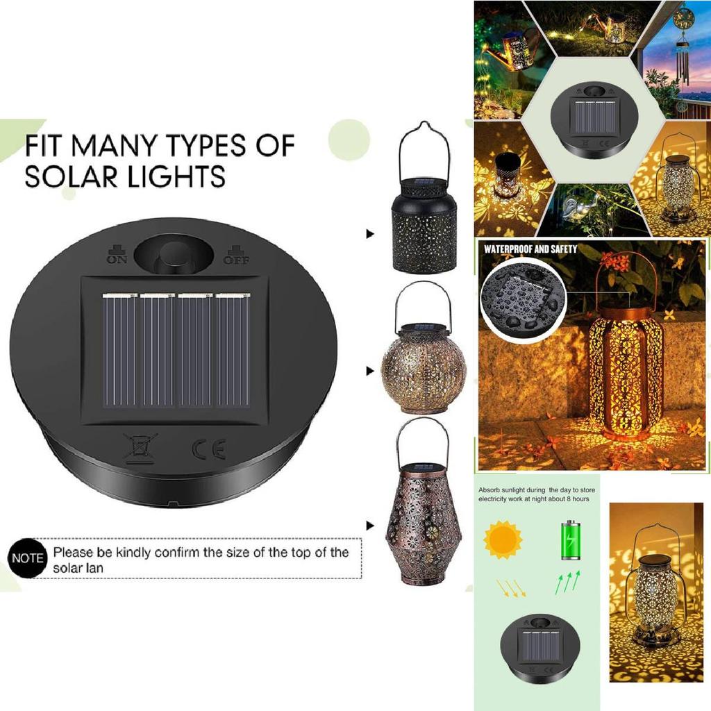 Elegant Solar Lantern Led Light For Outdoor Use With Stylish Hat And Garden Decor