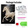 5D DIY Pearl Diamond Painting Kit Majestic Running Horse Full Drill Embroidery Mosaic Art Home Wall Decor Gift