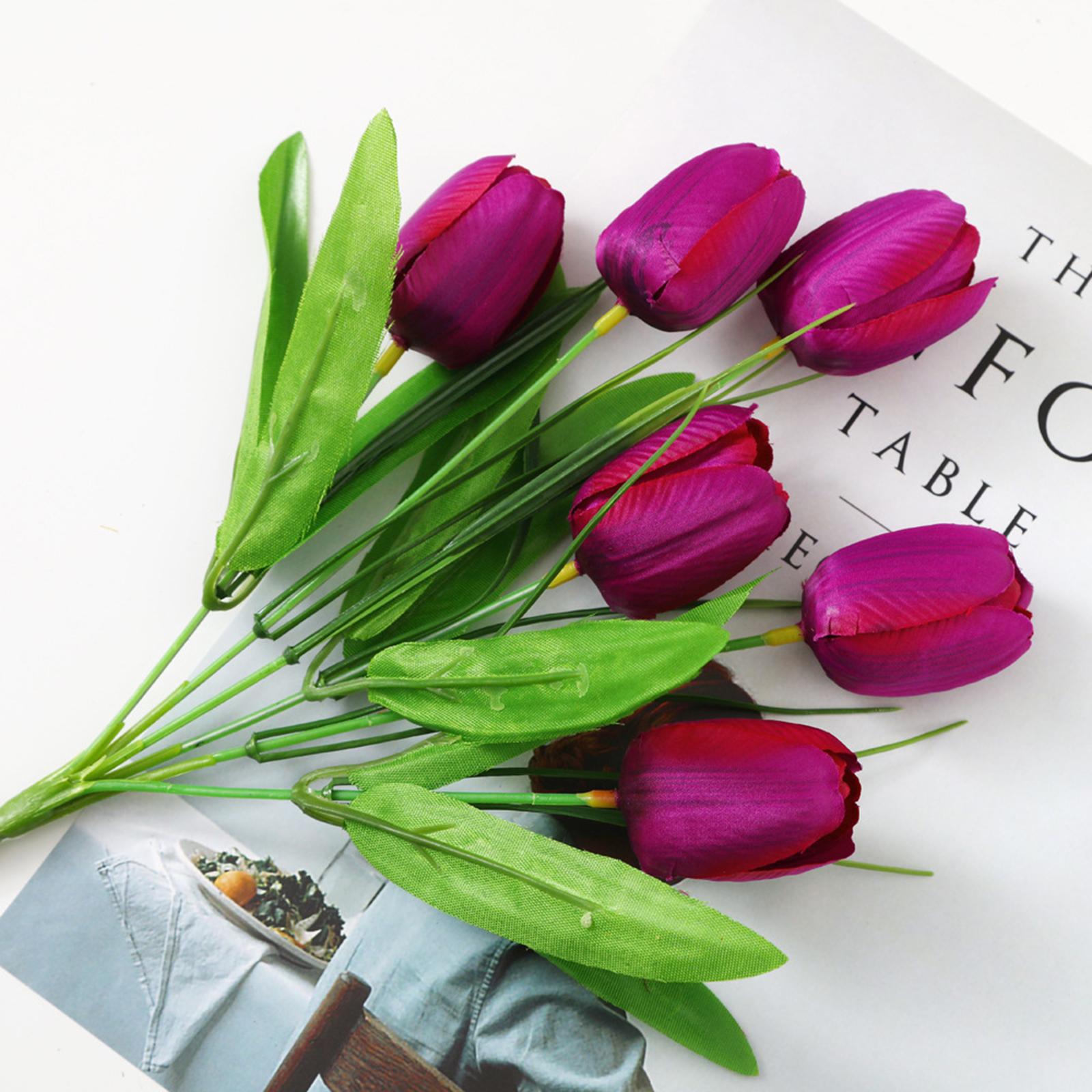 

Букет искусственных цветов со стеблем, 6 ярких головок, композиция из искусственных шелковых цветов для свадьбы, домашнего декора, кухни, темно-красный Type 2