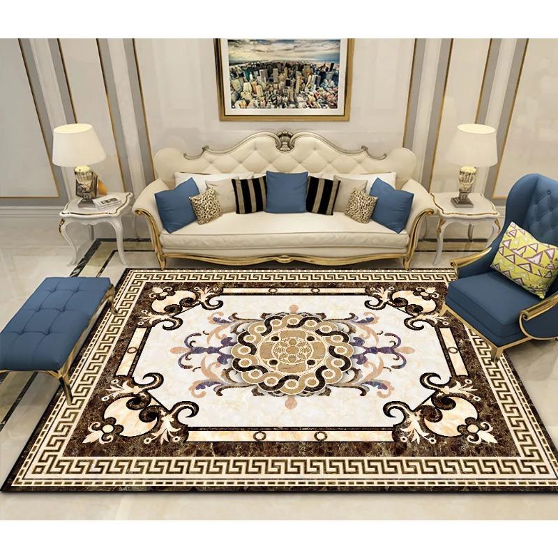 

Ковровое покрытие в мраморном стиле, напольный коврик для гостиной, простого журнального столика, дивана, спальни, полностью покрытого ковра у кровати, новый коврик для ног в китайском стиле 60 * 90cm