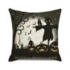 Halloween colorful pumpkin devil Digital printing short plush pillow covers for car sofa office cushion cover home goods