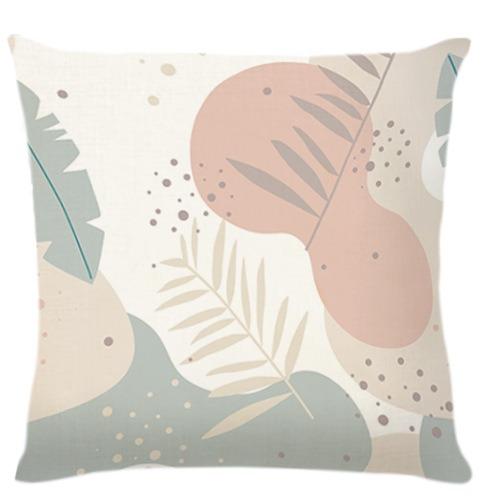Morandi Floral Print Home Decor Pillowcase Bedroom Living Room Sofa Decoration Polyester Cushion Cover With Zipper