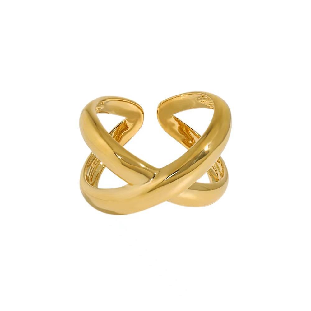 925 Sterling Silver Overlapping Adjustable Rings For Women Engagement Luxury Jewelry Ladies Accessories Wholesale Jewellery