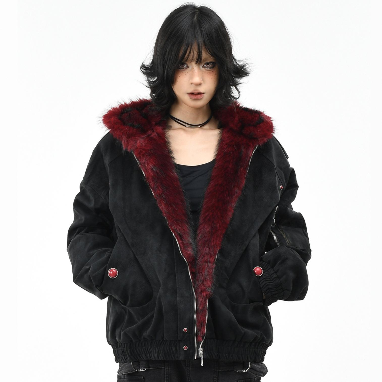 Heavy Fourth-Generation Cotton Clothes Men`S Red