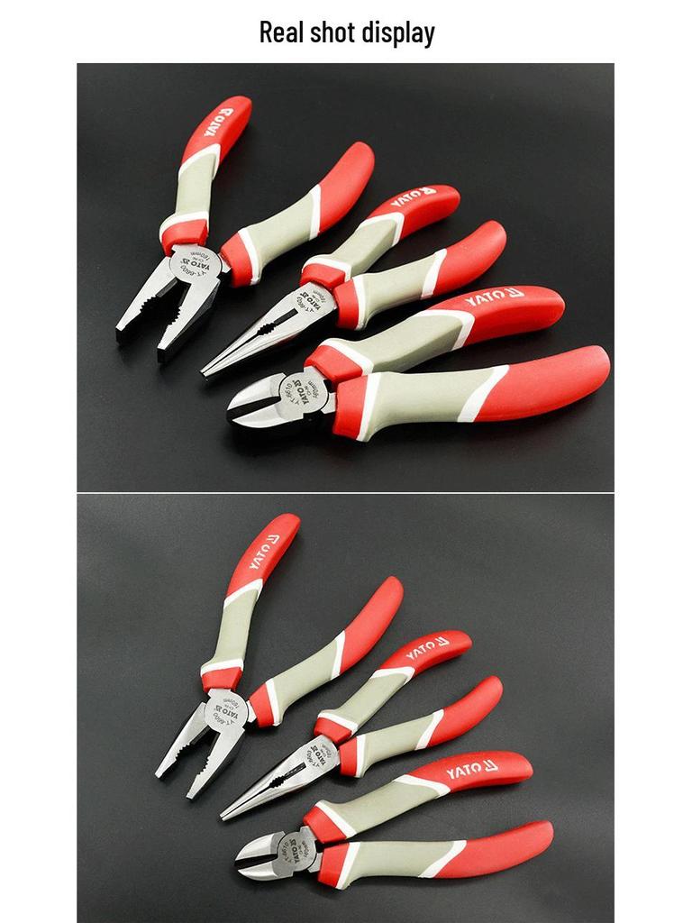 YATO Yiertuo 6" & 8" Needle-Nose, Vise, Wire, Pointed Nose, Oblique Pliers, and Wire Cutters.