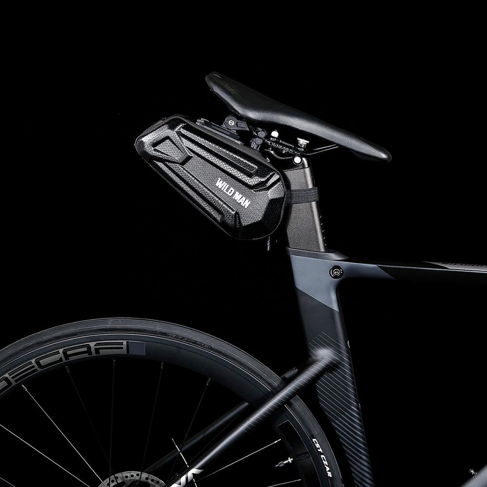 1.2L Cycling Tail Bag PU EVA Hard Shell Pouch Reflective Bike Seatpost Storage Bag Can Hung Taillights MTB Road Bike Accessories