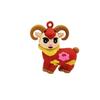 Cute Cartoon Chinese Zodiac Animals Sheep Pendant Soft Pvc Floral Design For Keychain Bag Decor Kids Party Favors