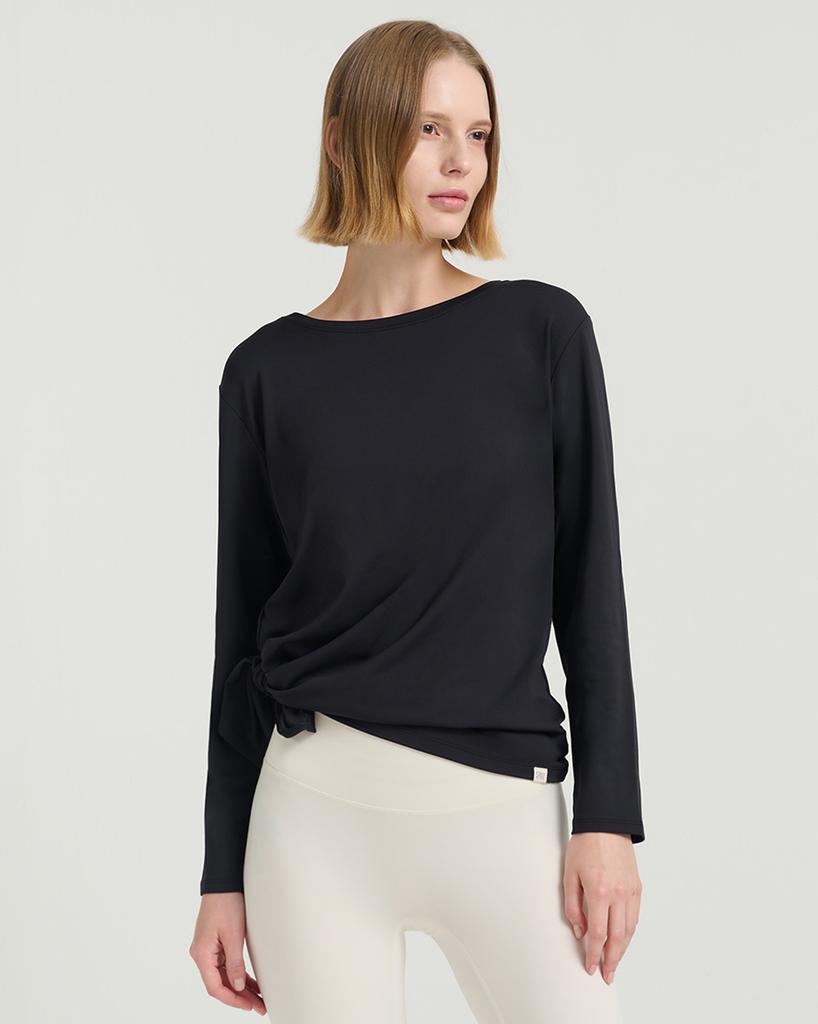FORMATIVE New Side Slit Long Sleeve Fmst5014F_New Black