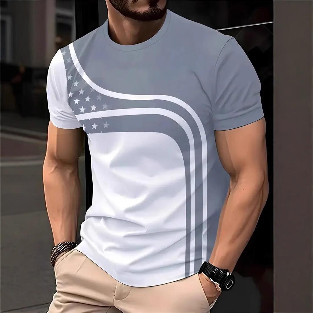 

Летняя мужская футболка с забавным 3D-принтом, модная повседневная футболка с круглым вырезом и короткими рукавами в стиле Харадзюку 6XL