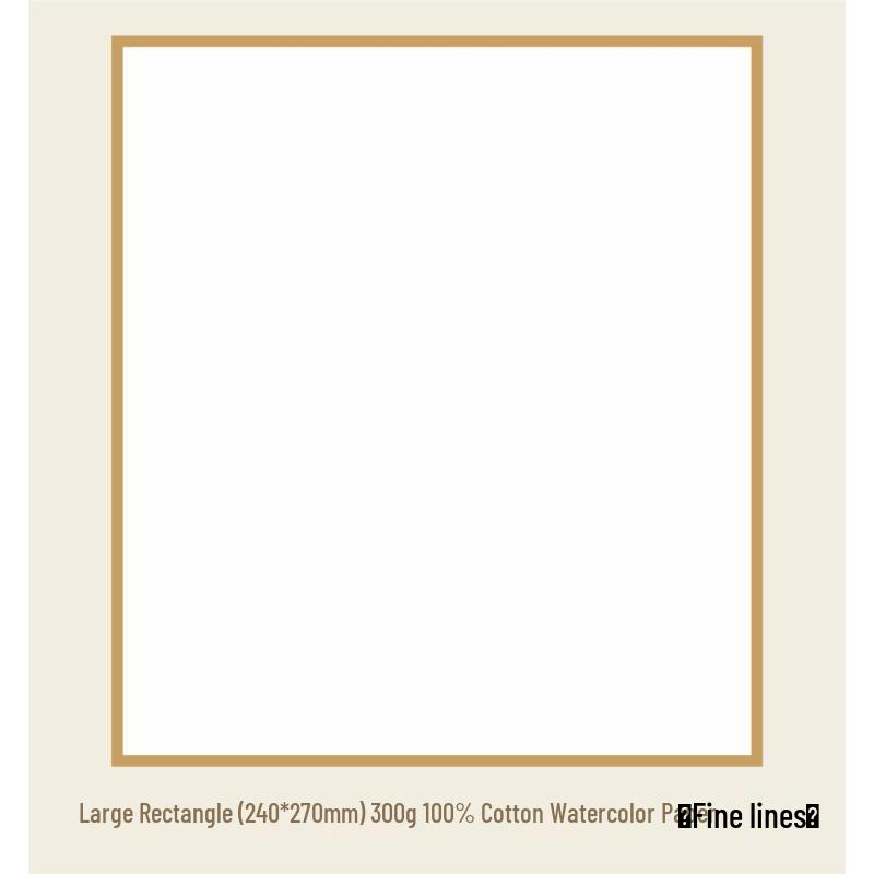 Zun Jue Square Watercolor Paper Sketchboard - Cotton Pulp Blank Bookmark for Watercolor, Marker, Signature, and Anime.