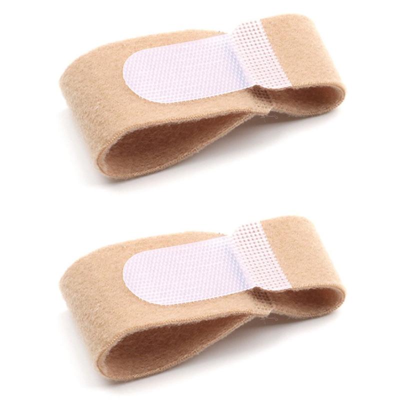 2Pcs Toe Finger Straightener Bend Toe Valgus Corrector Bandage Toe Separator Splint Wraps Foot Stretcher Care Tool