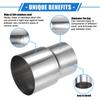 ABSOPRO Exhaust Pipe Adapter Connector 78mm ID to 90mm Universal for and Durable Stainless Silver 2 Pieces Reducer, ID, Cars, Trucks, Pickups, Steel,