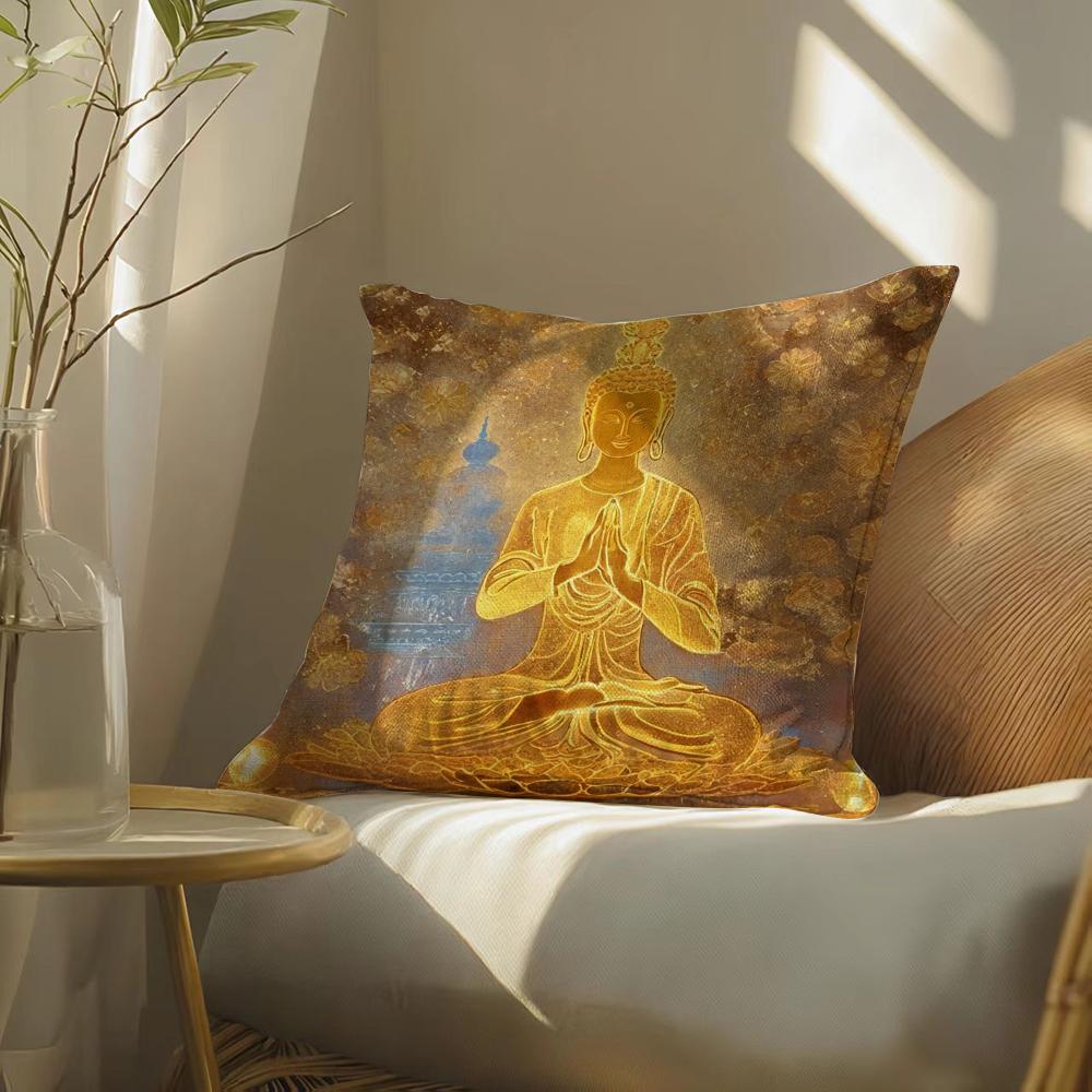 Buddhism Pillow Case Pillowcase, Double-Sided Printed, Sofa Cushion, Bedroom Headboard