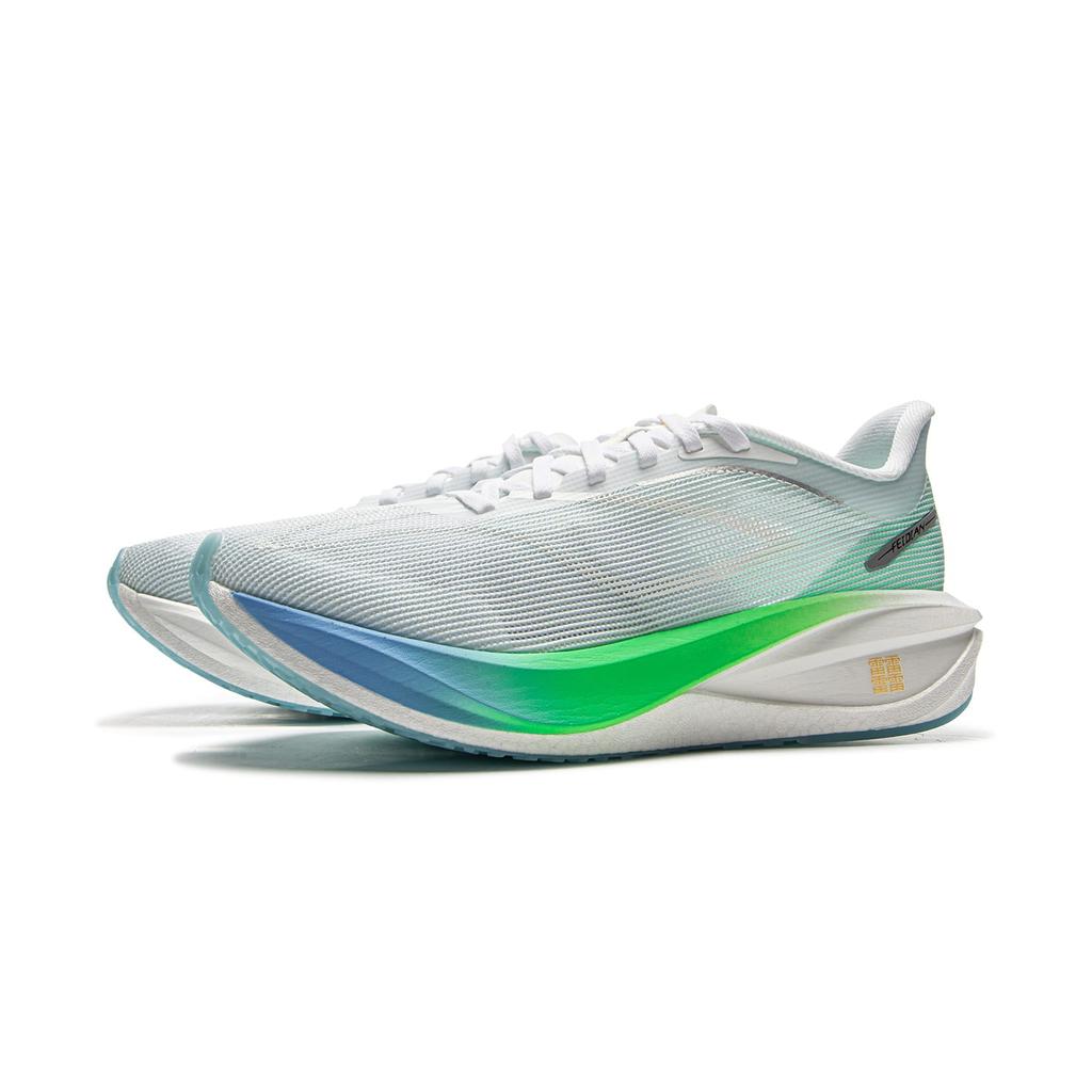 Li Ning Feidian 5 Challenger Low Top Li Ning Ultra Technology Casual Marathon Running Shoes Women's White Blue Green ARMV002-8