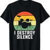 I Destroy Silence Drum Drummer Band Music Beat Drums Play T-Shirt