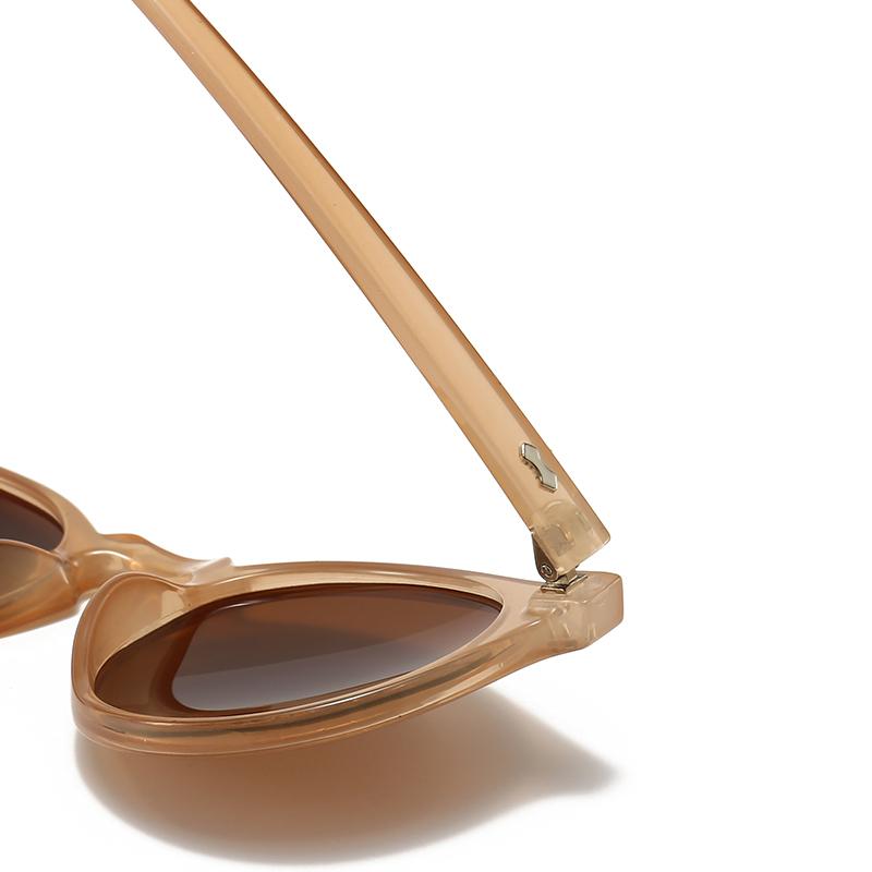 0 -0.5 -0.75 To -6 Tea Lens Oval Polarized Myopia Sunglasses Men Women Plastic Rivet Frame Minus Degree Prescription Sun Glasses