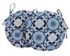Vargottam Indoor Outdoor Round Bistro Chair Cushions Block Print 15-Inch Bistro Chair Pads Waterproof Seat Chair Cushion For Home
