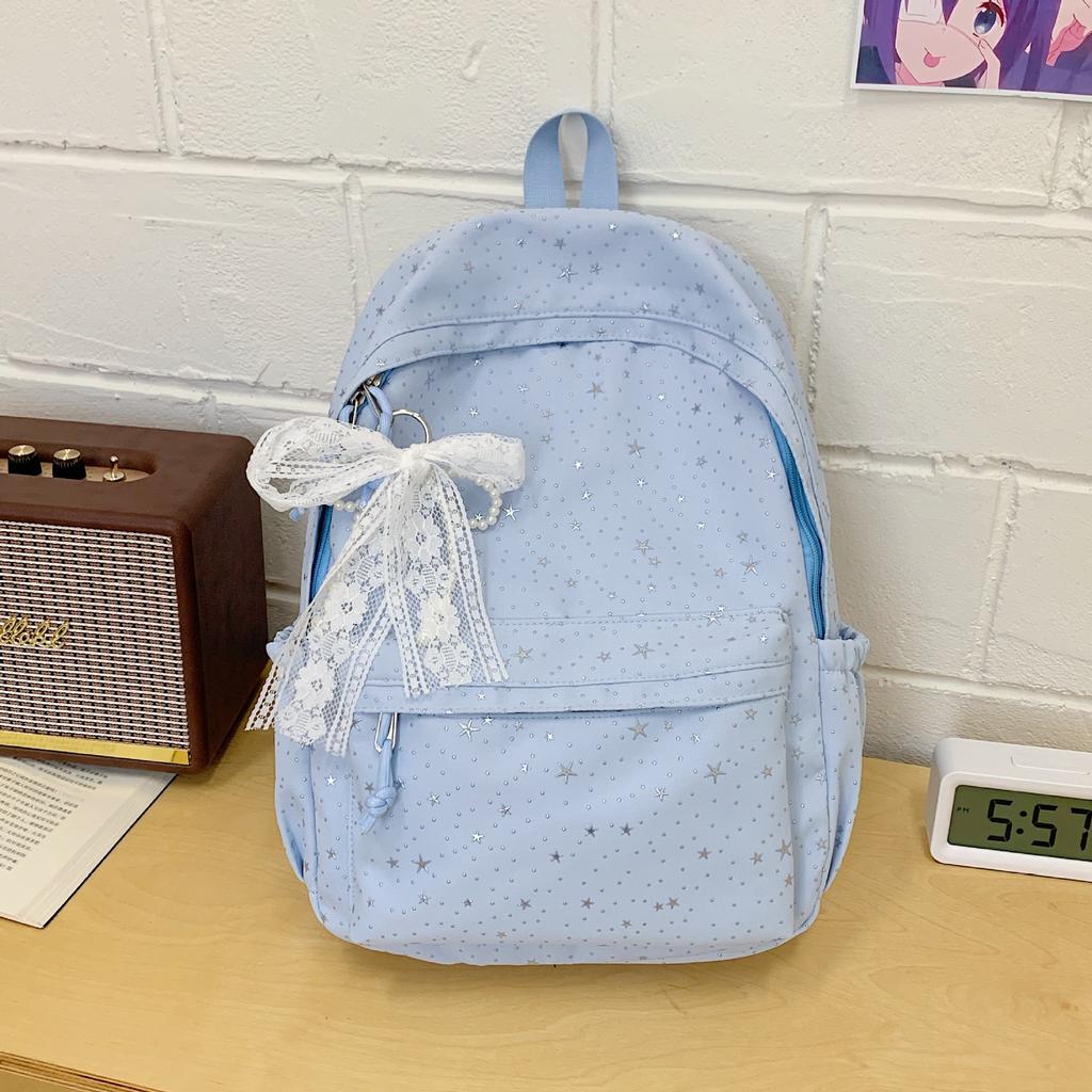 Schoolbag Star Schoolbag Female Cute High School Student Lightweight Ins Wind Backpack Simple Middle School Student Travel Small Backpack