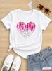 Herzförmiges Pailletten-Design T-Shirt Rundhalsausschnitt Lässiges T-Shirt Stilvolles Knoten-Detail Für Trendige Outfits Für Modefans Tägliches Tragen
