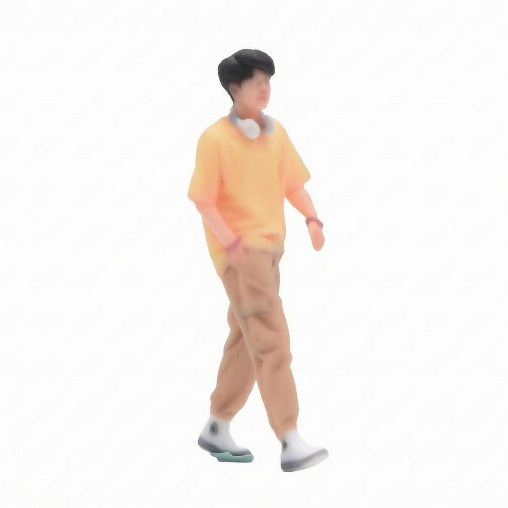 Miniature Boy Figurine 1/64 Scale Handmade Resin Decor