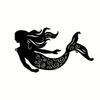 Mermaid Metal Wall Art 11.81x6.69 Inch Rustic Iron Decor for Patio Garden Home Housewarming