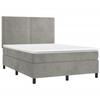 VidaXL Slat Bed Base with Mattress and LED, Upholstered Bed, Double Bed, Adult Bed for Interior Bedroom, 3136059