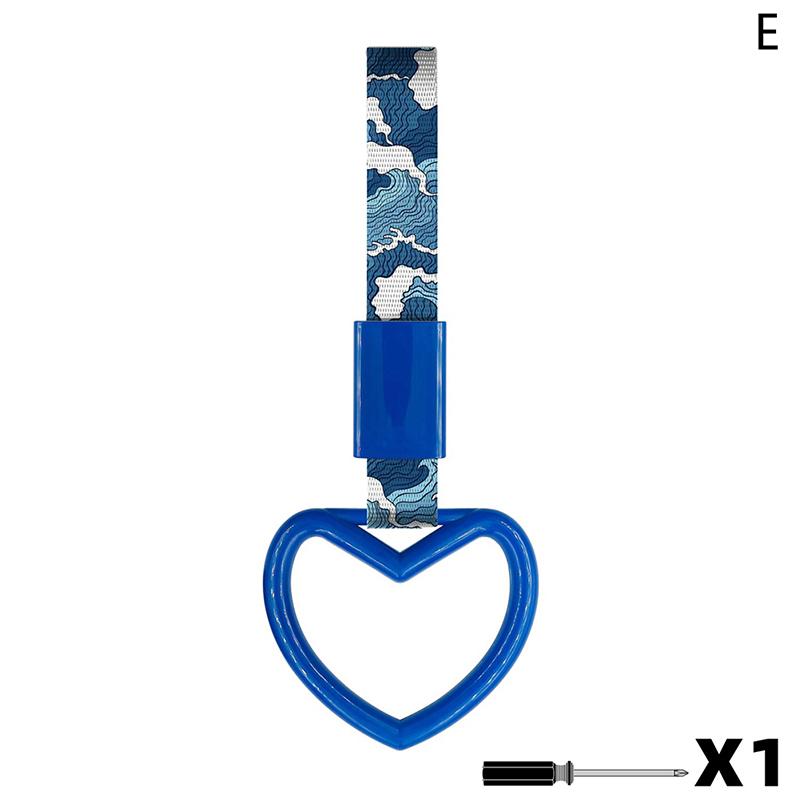 Car Hanging Decoration Heart Shape Auto Japanese Style Interior Pull ring Universal Charm Loop Automobile Accessories