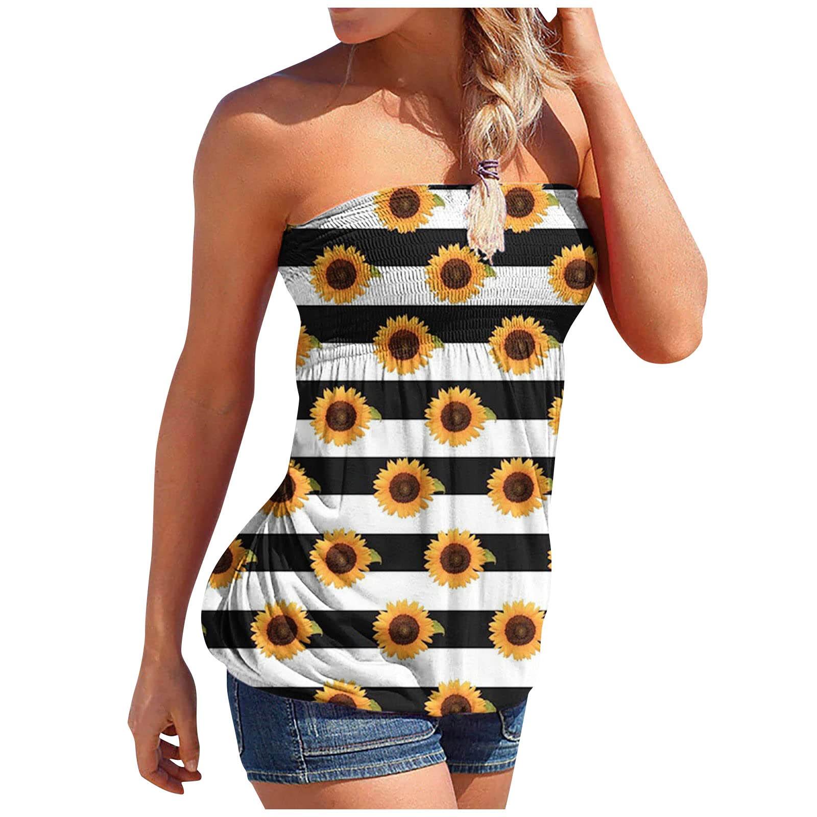 

(SU)Женский летний топ без рукавов для женщин 2022, пляжный топ с запахом и принтом на груди