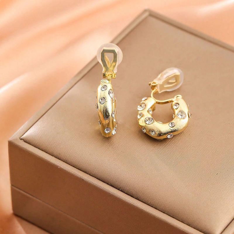 No Piercing Ear Clip Ear Hoop Earrings New Irregular Metal Earrings for Women