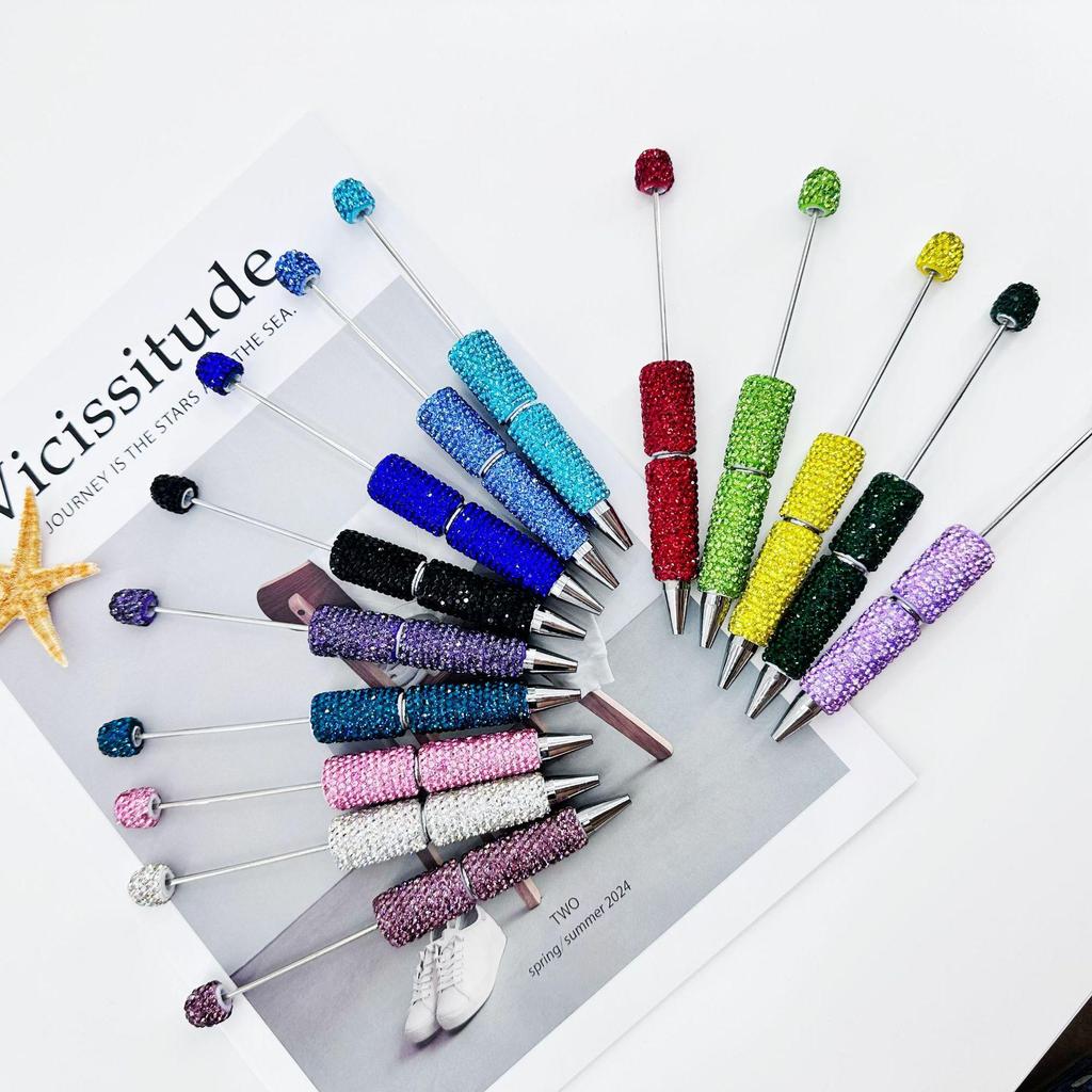 Multi-Color Rhinestone Beaded Ballpoint Pen - Creative Gift Option