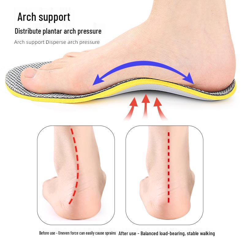 Mesh Arch Support Insoles for Flat Feet - Unisex Shoe Inserts for Bow Leg Correction