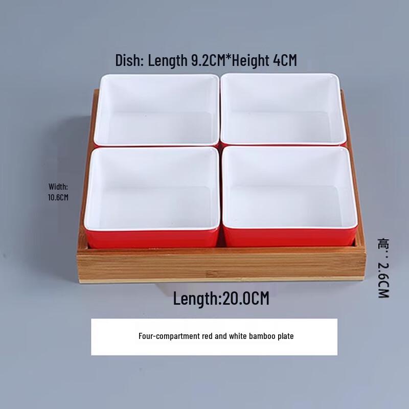 Japanese Style 4-Compartment Melamine Snack Set