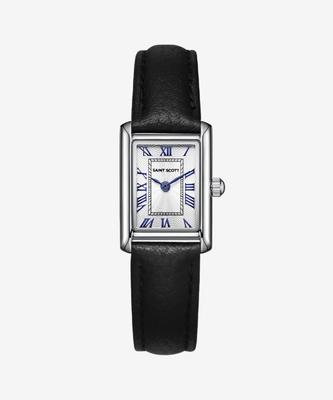 [St Scott LONDON] St Scott LONDON Seine Steel Watch - Silver Black ST9112-SSB