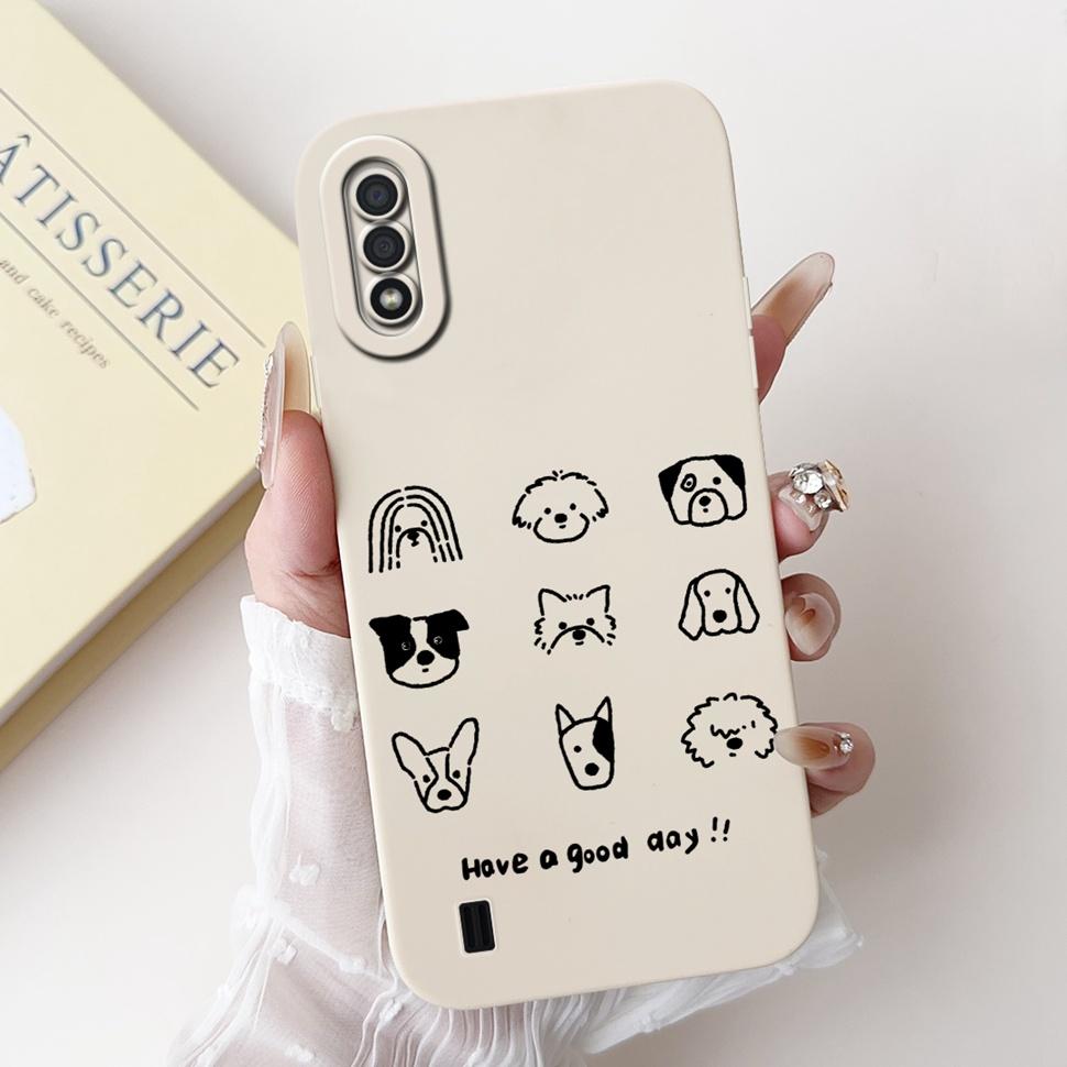 For Samsung Galaxy A01 Case Fashion Flower Painted Cover Soft TPU Matte Phone Case for Samsung A01 GalaxyA01 SM-A015F TPU