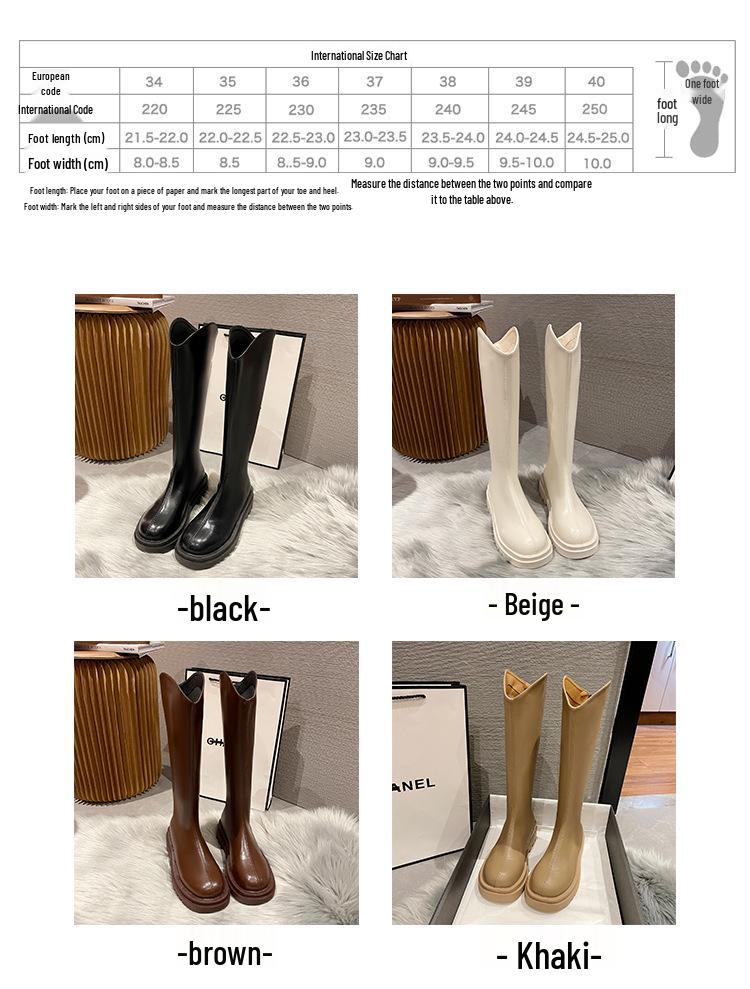 2024 Neue Damen Martin Overknee High-Top Stiefel mit Samt, Petite und Skinny Fit