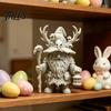 Dwarf Wizard Figurine, 3D Printed Fantasy Mage Statue, Forest Sorcerer Decor for Desk Shelf, Easter Gift for Collectors Board Game Fans