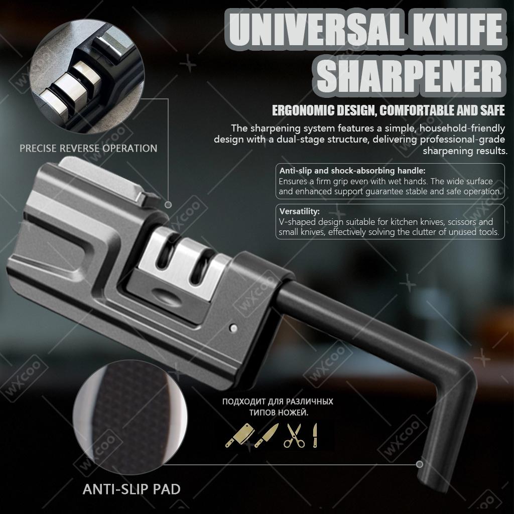 Knife Sharpener Home-use Polish Blades Best Kitchen Scissor Knife Quick Sharpening Tool Non-slip Base Whestone Accessories